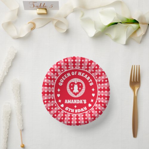 Retro Red Queen Of Hearts Birthday Paper Bowls