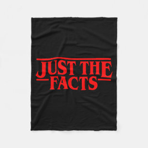 Retro Red Quote Just The Facts Funny Basic Simple Fleece Blanket