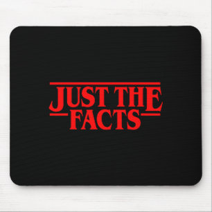 Retro Red Quote Just The Facts Funny Basic Simple  Mouse Pad