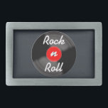 Retro Red Record Belt Buckle<br><div class="desc">The design is from original art.</div>