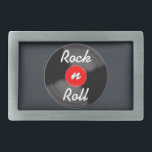 Retro Red Record Belt Buckle<br><div class="desc">The design is from original art.</div>