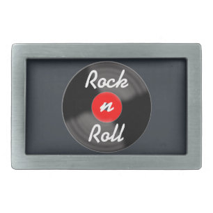 Retro Red Record Belt Buckle