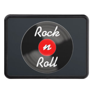 Retro Red Record Trailer Hitch Cover