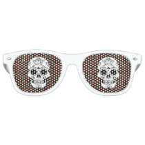 Retro red rockabilly sugar skull sunglasses Retro red rockabilly sugar skull sunglasses