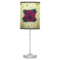 Retro Red Rose Lamp
