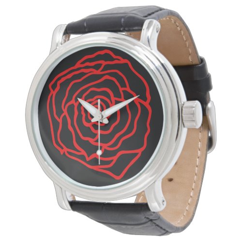 Retro Red Rose Watch Gift