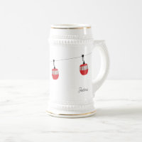 Retro Red Ski Gondola Lift Personalized