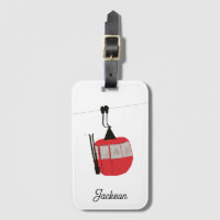 Retro Red Ski Gondola Lift Personalized