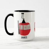 Retro Red Ski Gondola Lift Personalized