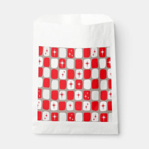 Retro Red Starbursts Favor Bags