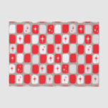Retro Red Starbursts Tissue Paper<br><div class="desc">This Retro Red and White Starbursts Tissue Paper is so adorably space age you won’t be able to contain your enthusiasm. And, why would you want to? This 1960’s mid century modern inspired design features a dark heather grey background and rows of perfectly imperfect rectangles in cheery red, white, and...</div>