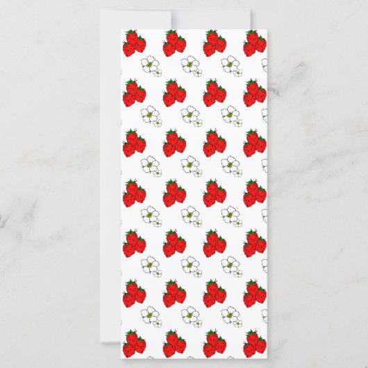 Retro Red Strawberry and Flower Pattern (Front)