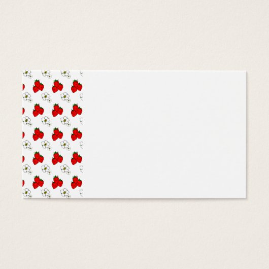 Retro Red Strawberry and Flower Pattern (Front)