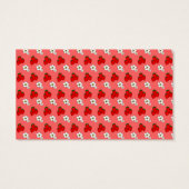 Retro Red Strawberry and Flower Pattern Template (Back)