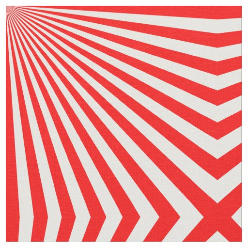 Retro Red Sun Rays Background Fabric