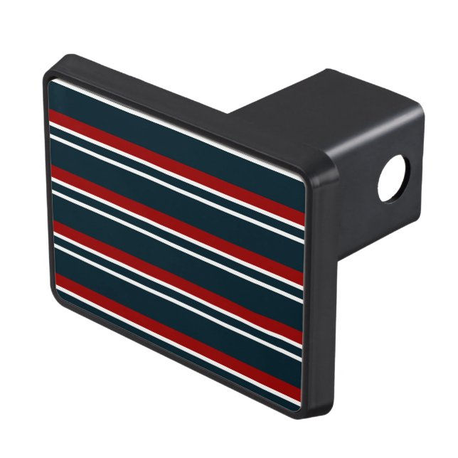 Retro Red Tartan Stripe Hitch Cover (Top Right)