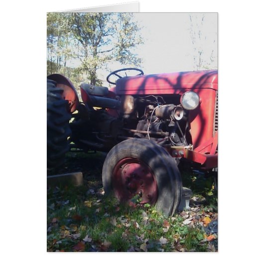 Retro Red Tractor Cards (Front)