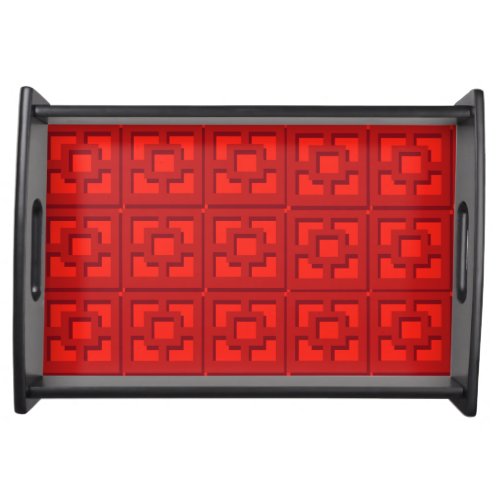 Retro Red Trellis serving tray