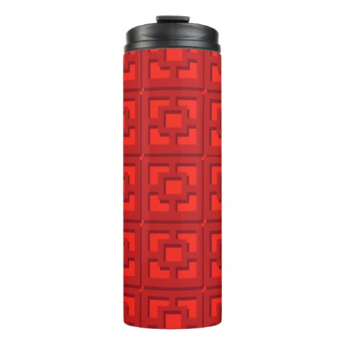 Retro Red Trellis Thermal Tumbler