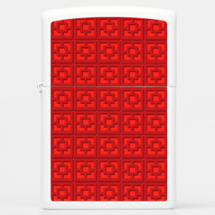 Retro Red Trellis Zippo Lighter