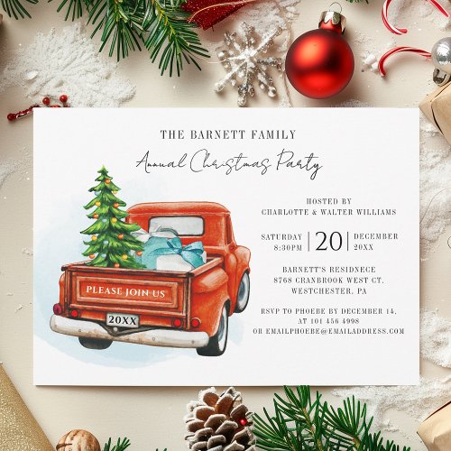 Retro Red Truck Annual Christmas Party