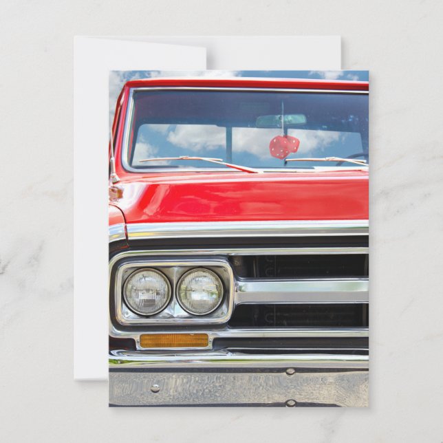 Retro Red Truck Birthday Party Invitation (Front)