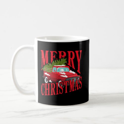 Retro Red Truck Xmas Apparel Gift Merry Christmas  Coffee Mug