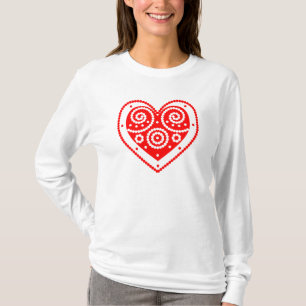 Retro Red Valentine Heart T-Shirt