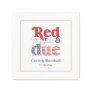 Retro Red White And Due Baby Shower Cookout Party Napkins