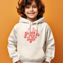 Retro Red White Merry everything Merry Christmas  Hoodie