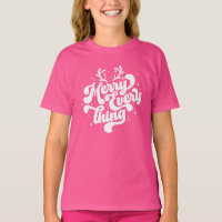 Retro Red White Merry everything Merry Christmas