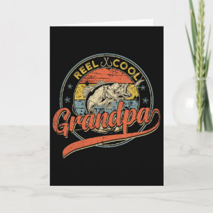 Retro Reel Cool Grandpa Fishing Fathers Day Card