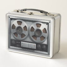 Retro reel to reel Metal Lunchbox