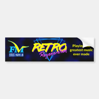 Retro Regeneration - Great Lakes FM radio 80s show Bumper Sticker