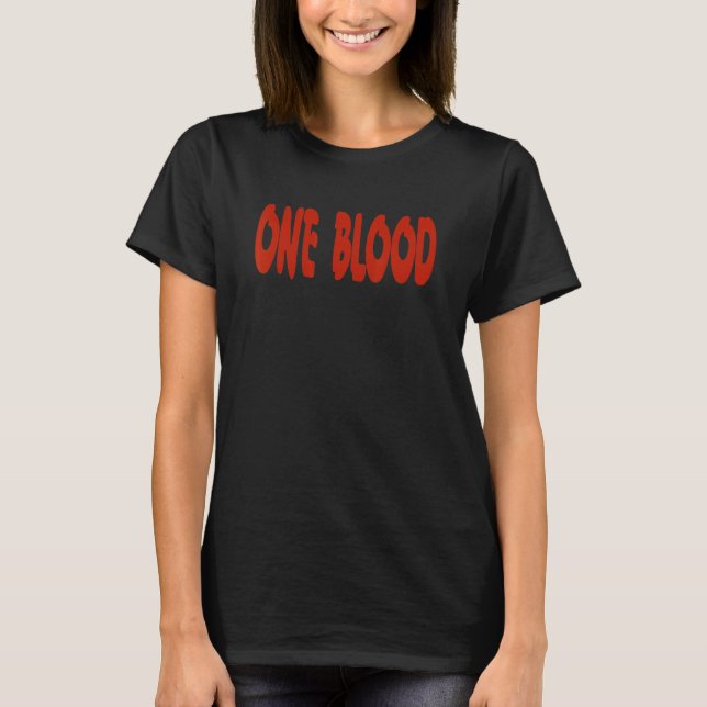 Retro Reggae Music One Blood Jamaica Roots & Cultu T-Shirt (Front)