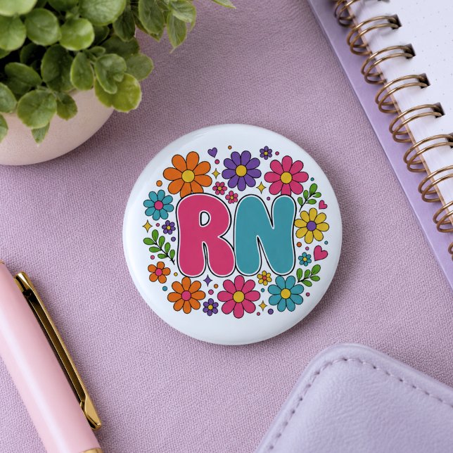 Retro Registered Nurse Button (Creator Uploaded)