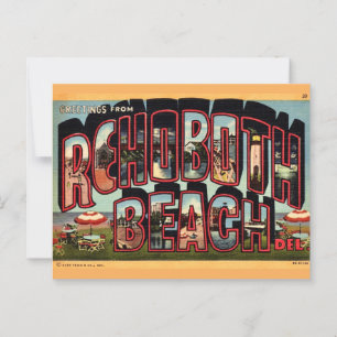 Retro Rehoboth Beach Postcard