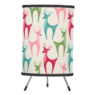 Retro Reindeer ©studioxtine Tripod Lamp