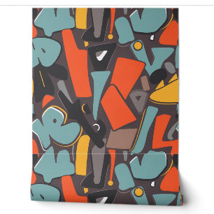 Retro Rendezvous: Mid-Century Modern Abstract Wallpaper
