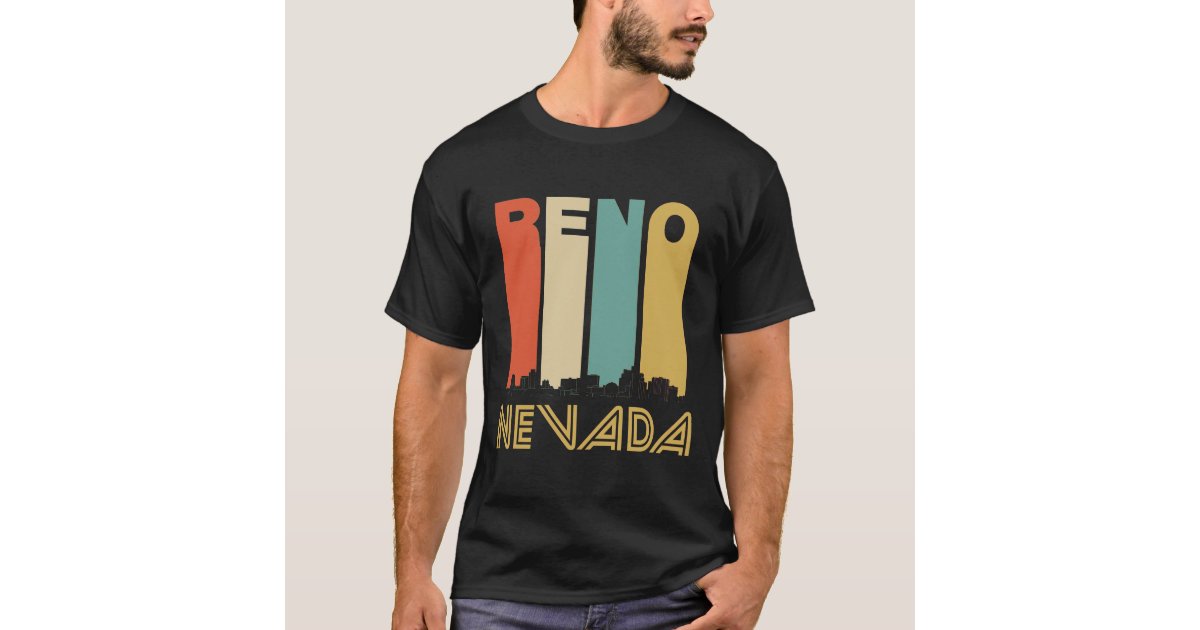 Retro Reno Nevada Skyline T-Shirt Zazzle.com