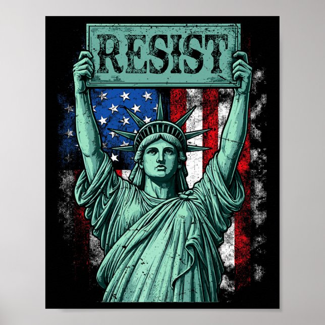 Retro Resist Not My President Anti-trump  Poster (Front)