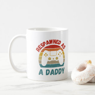 Retro Respawned as a Daddy Gamer New Dad Gamer Coffee Mug