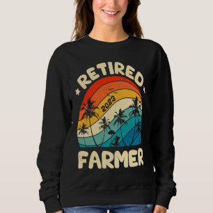 Retro Retired Farmer Vintage Retirement Worked Sweatshirt