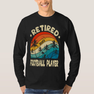 Retro Retired Football Player Vintage Retirement W T-Shirt
