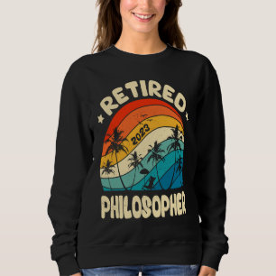 Retro Retired Philosopher Vintage Retirement Worke Sweatshirt