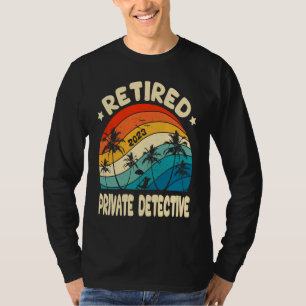 Retro Retired Private Detective Vintage Retirement T-Shirt