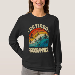 Retro Retired Programmer Vintage Retirement Worked T-Shirt