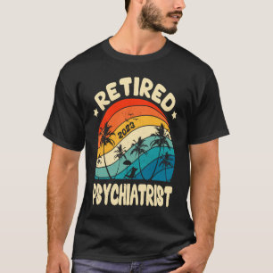 Retro Retired Psychiatrist Vintage Retirement Work T-Shirt