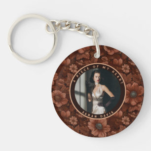 Retro Retirement Gifts for Mom Anemones Flower Keychain