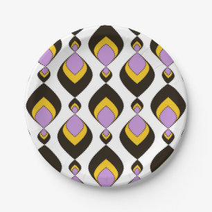Retro, retro ornament paper plates